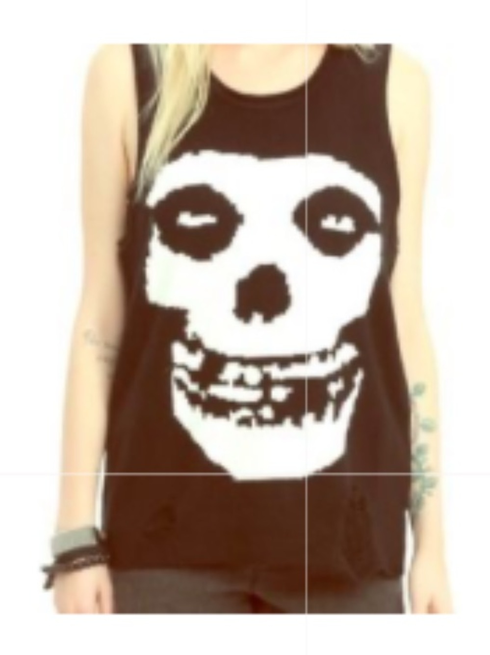 Iron Fist Black Tank Top with White Skull Graphic